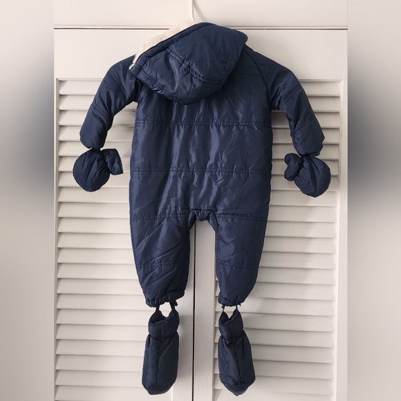 Baby Warm Snowsuit Blue Size 6-9 Months Designed In Portugal Winter lot 4 - Picture 3 of 10
